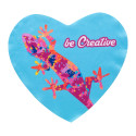 CreaClean RPET wit  custom made brillendoekje, hart 