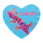 CreaClean RPET white  custom glasses cloth, heart 