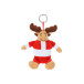 Velin multicolour  Christmas plush keyring, reindeer 