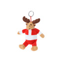 Velin multicolour  Christmas plush keyring, reindeer 