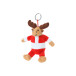 Velin multicolour  Christmas plush keyring, reindeer 