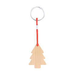 Kymor natuurlijk rood Kerstsleutelhanger, boom 