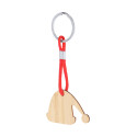 Kymor natuurlijk rood Kerstsleutelhanger, kerstmuts 