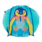 CreaDraw Circle blauw wit custom made tas met trekkoord 