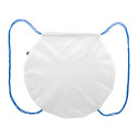 CreaDraw Circle blauw wit custom made tas met trekkoord 