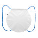CreaDraw Circle blauw wit custom made tas met trekkoord 