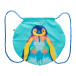 CreaDraw Circle blue white custom drawstring bag 