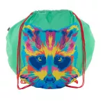 CreaDraw Circle rood wit custom made tas met trekkoord 