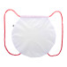 CreaDraw Circle red white custom drawstring bag 
