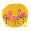 CreaDraw Circle yellow white custom drawstring bag 