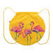 CreaDraw Circle yellow white custom drawstring bag 