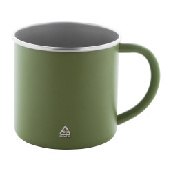 Hossa green  recycled stainless steel mug 