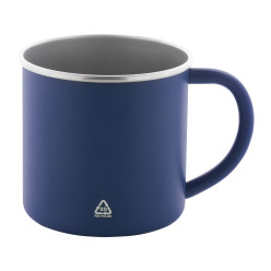 Hossa blue  recycled stainless steel mug 