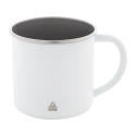 Hossa white  recycled stainless steel mug 