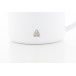 Hossa white  recycled stainless steel mug 