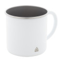 Hossa white  recycled stainless steel mug 