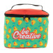 CreaBeauty XL black white custom cosmetic bag 