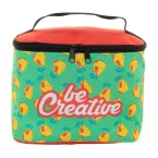 CreaBeauty XL black white custom cosmetic bag 