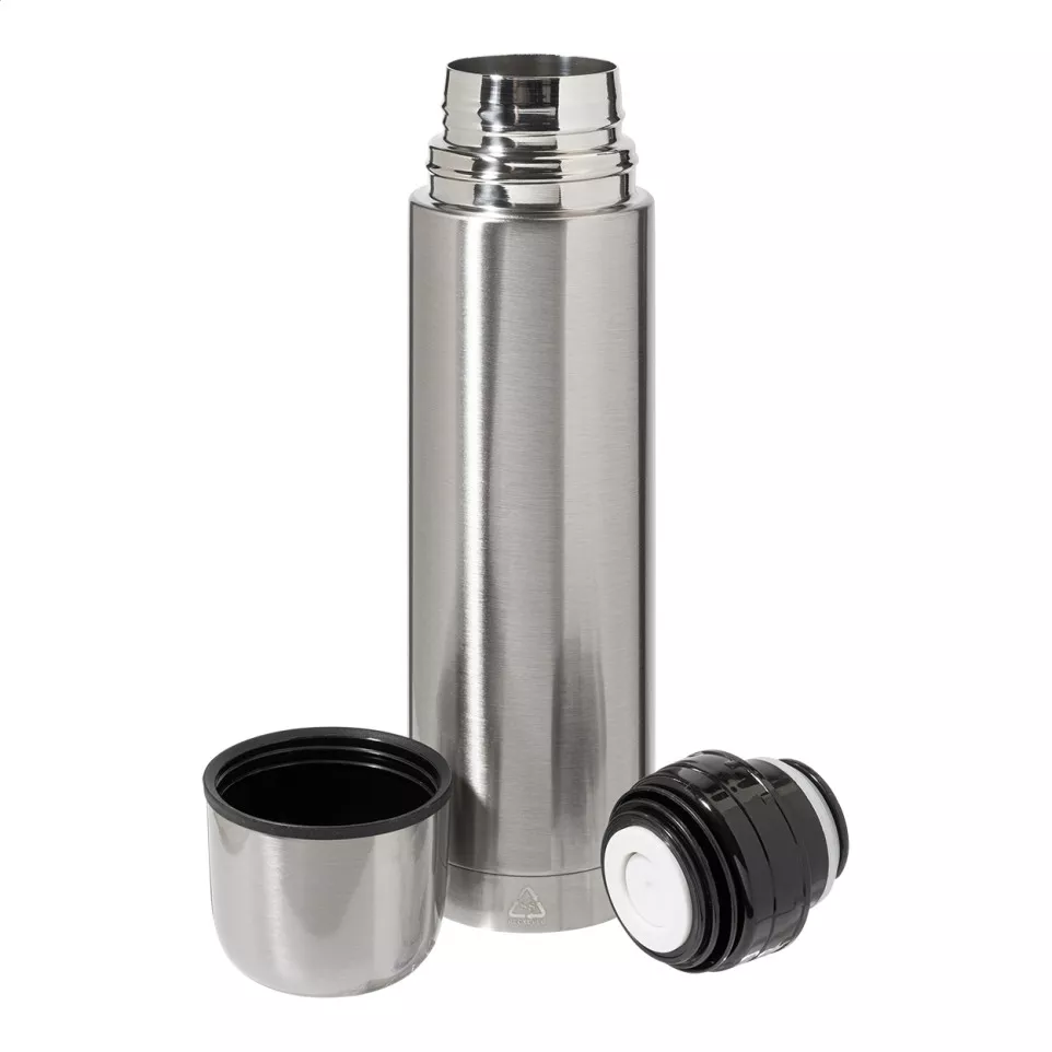Rebusta zilver  vacuüm fles 