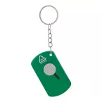 Parcelo groen  sleutelhanger met mesje 