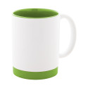 MultiColour Plus green white sublimation mug 