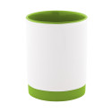 MultiColour Plus green white sublimation mug 
