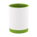 MultiColour Plus green white sublimation mug 