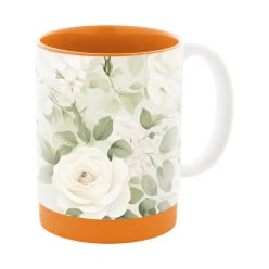 MultiColour Plus oranje wit sublimatie mok 