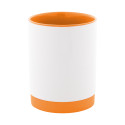 MultiColour Plus oranje wit sublimatie mok 