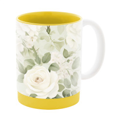 MultiColour Plus jaune blanc Mug sublimation 