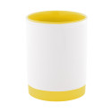 MultiColour Plus yellow white sublimation mug 