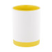 MultiColour Plus geel wit sublimatie mok 