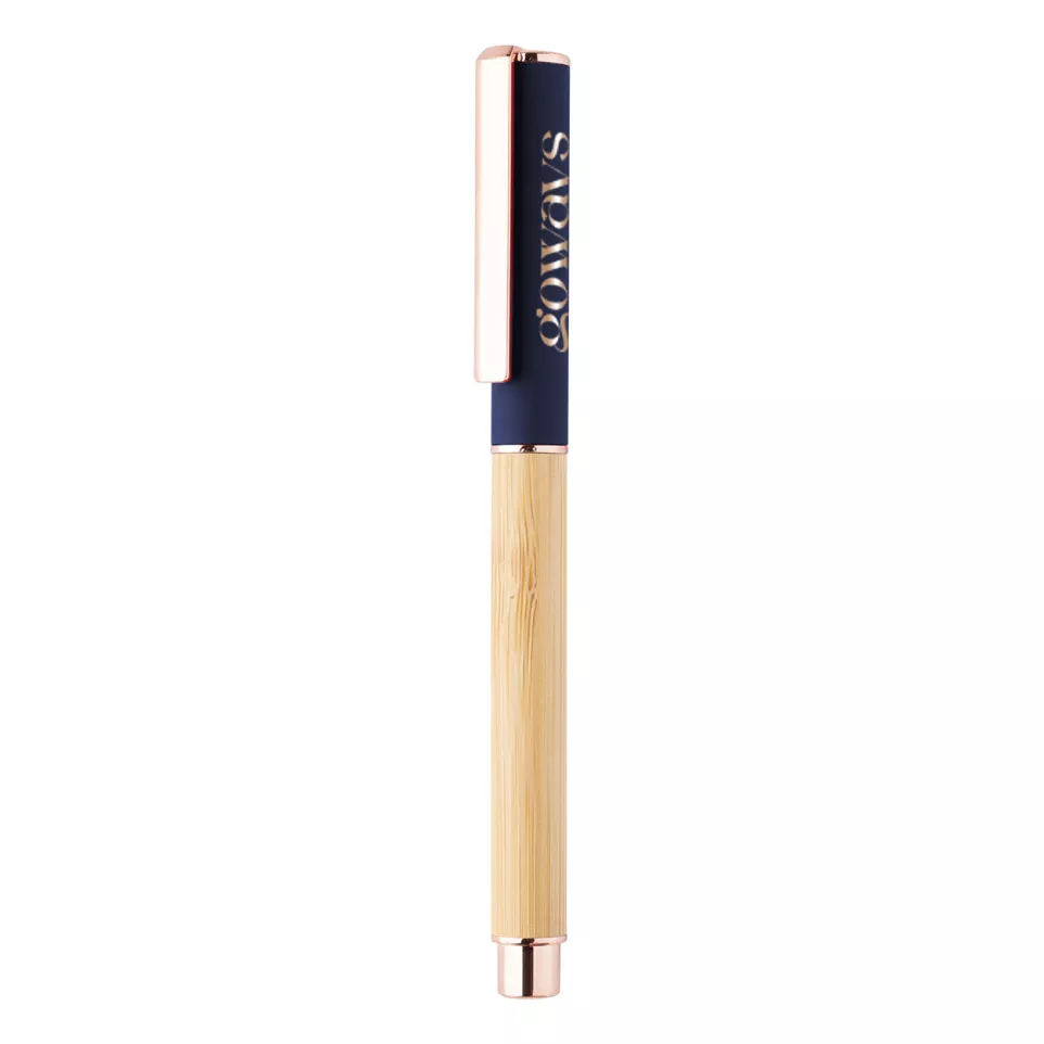 Blush blauw natuurlijk roller balpen 