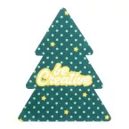 CreaClean Xmas white  custom Christmas glasses cloth 