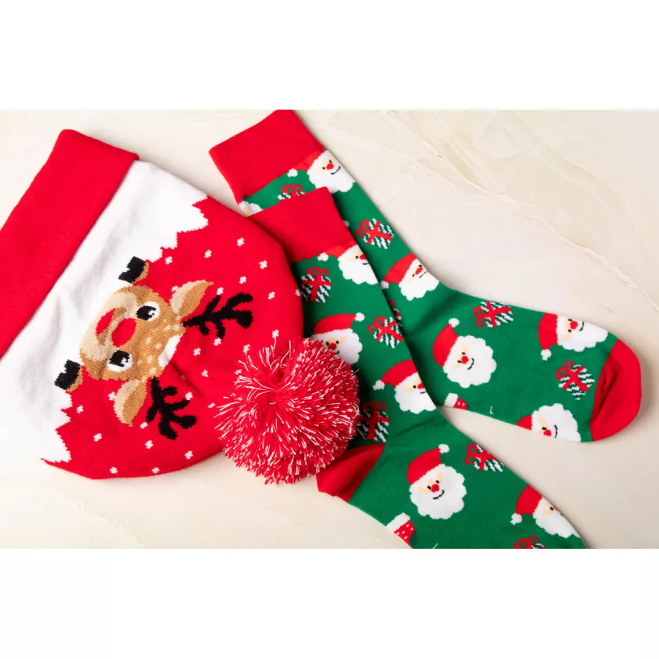 Morkved meerkleurig  Kerst wintermuts 