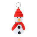 Velin meerkleurig  Kerst pluchen sleutelhanger, sneeuwpop 