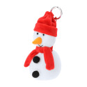 Velin meerkleurig  Kerst pluchen sleutelhanger, sneeuwpop 