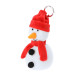 Velin multicolour  Christmas plush keyring, snowman 