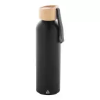Ralusip Plus zwart  gerecyclede aluminium fles 