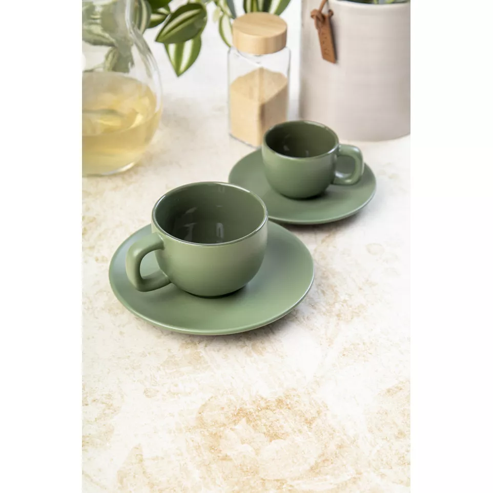 Caturra Plus groen  Cappuccino kopset 