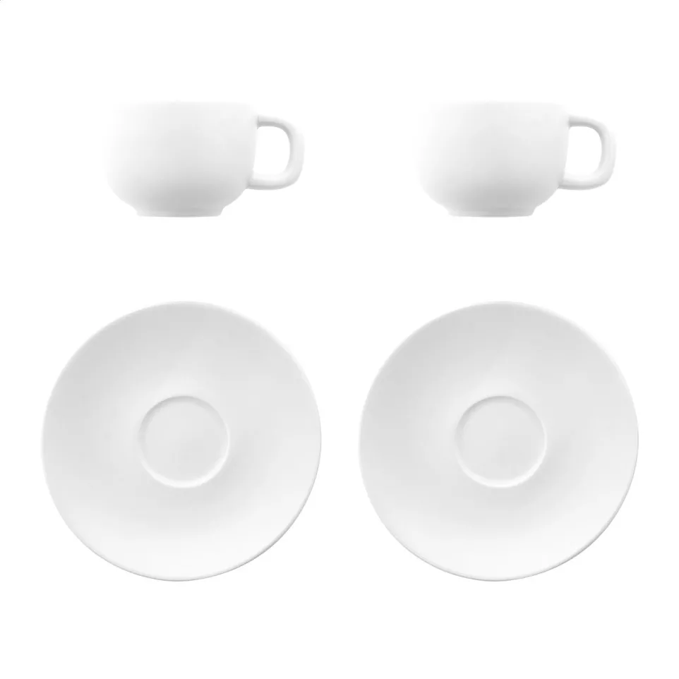 Caturra Plus white  cappuccino cup set 
