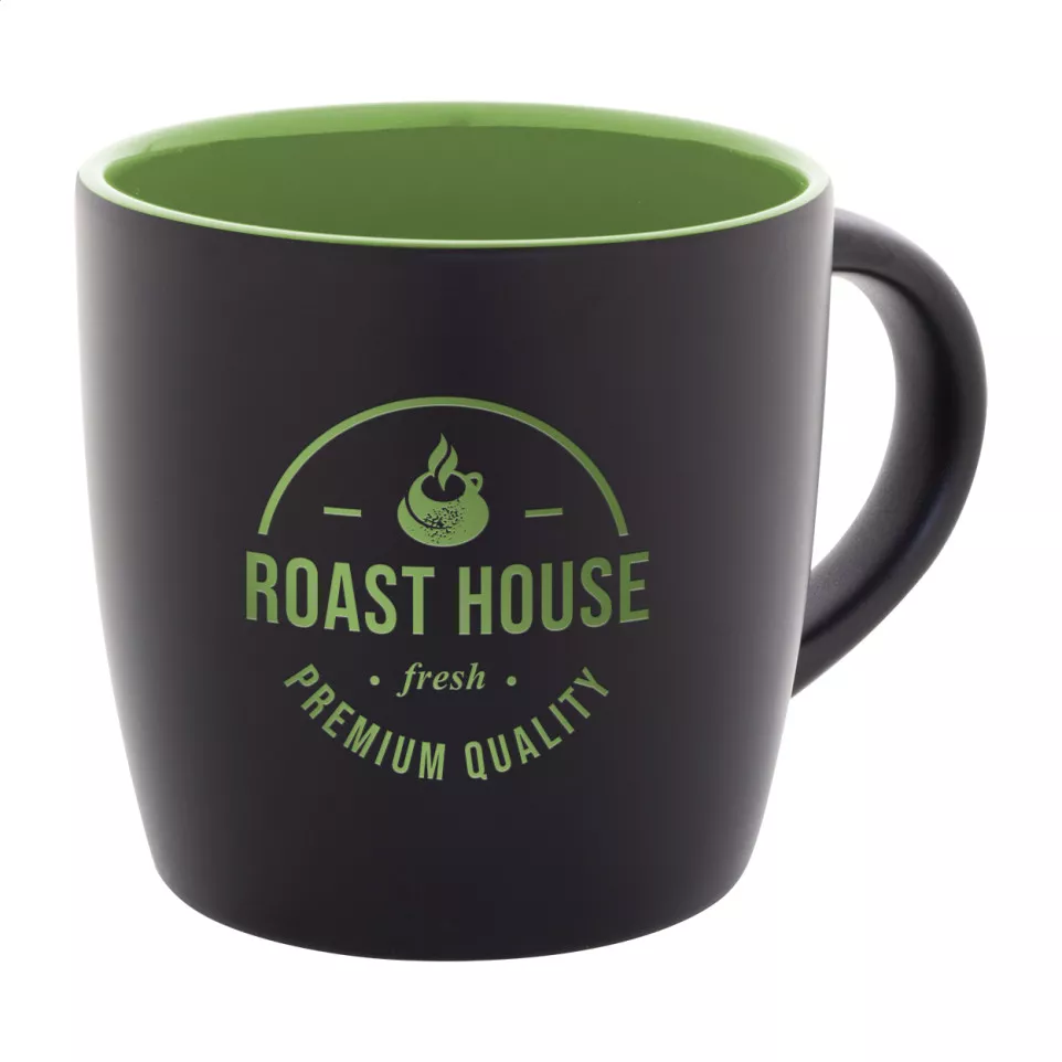 Sculptus green black mug 