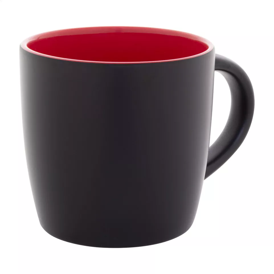 Sculptus rood zwart mok 