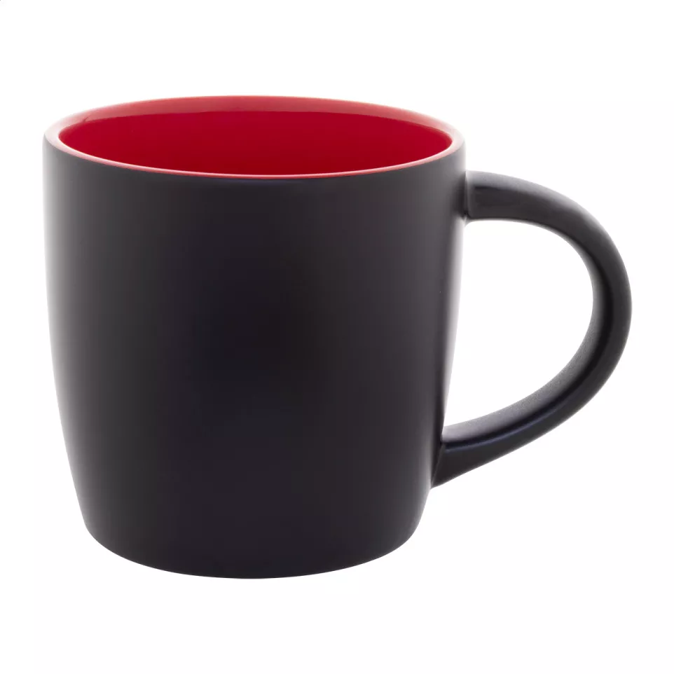 Sculptus rood zwart mok 