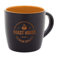 Sculptus orange black mug 
