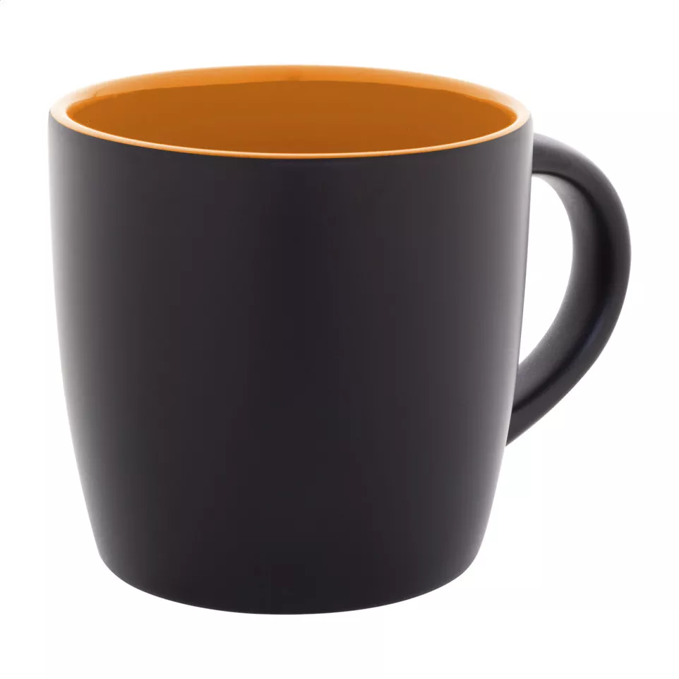 Sculptus orange black mug 