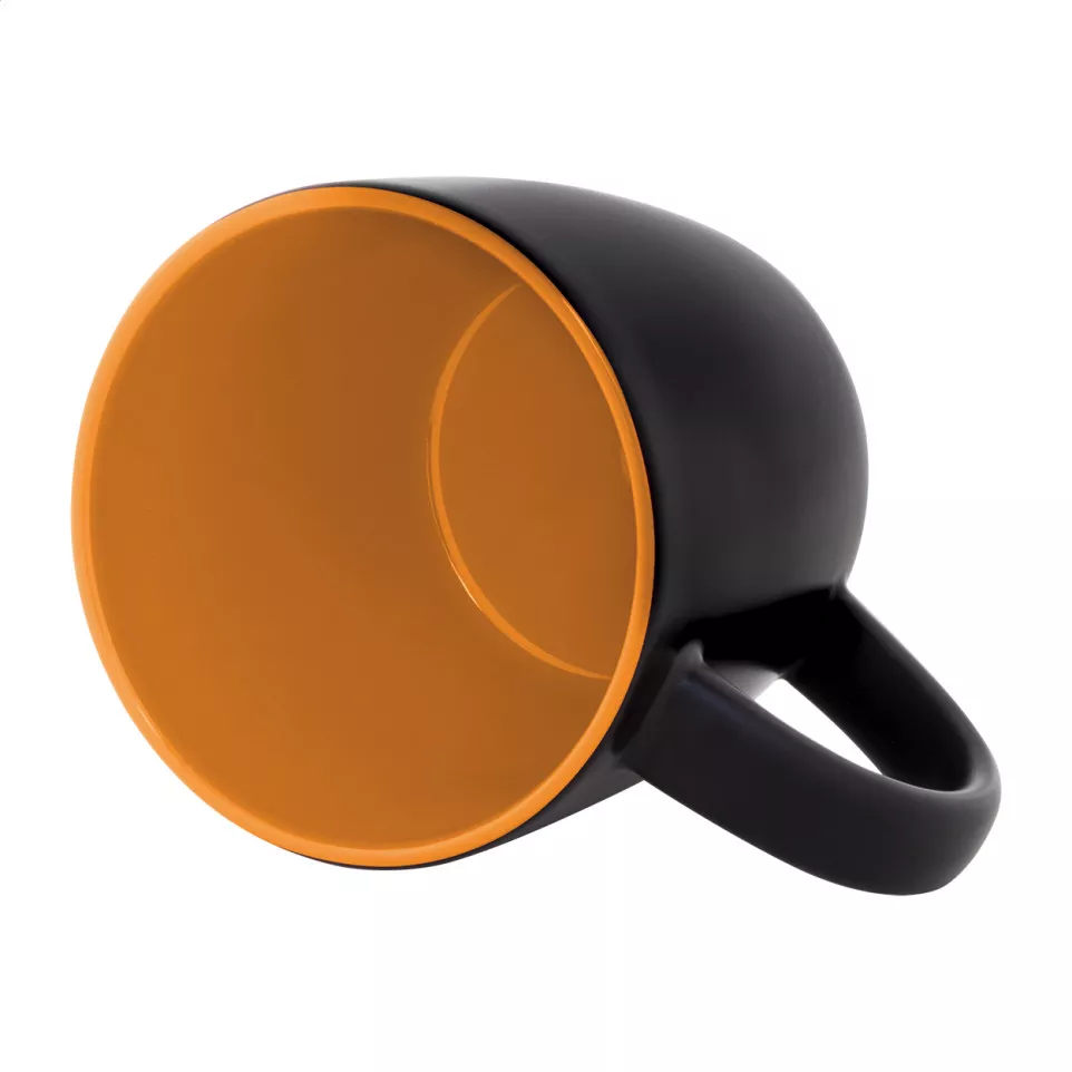 Sculptus orange black mug 