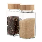 Kashmir transparent naturelle Set de 2 bouteiles pour condiments 
