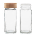 Kashmir transparent naturelle Set de 2 bouteiles pour condiments 