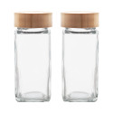 Kashmir transparent naturelle Set de 2 bouteiles pour condiments 